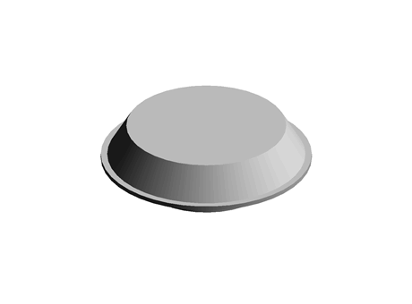 Bearing Plug 44.2 mm 70.0 mm (DIA) PP Grey