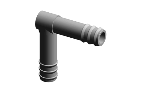Barbed Fitting Tee L-Shaped 8.0 mm 29.0 mm POM