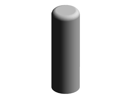 Cap 1.5 mm (ID) 7.4 mm (H) PE Yellow