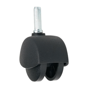 Twinwheel Castor 60.0 mm 55.0 kg Grip Neck Stem Silver;Black