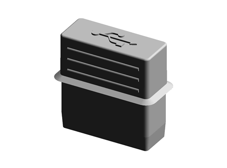 USB and RJ Plugs 12.3 mm (L) 13.2 mm Black