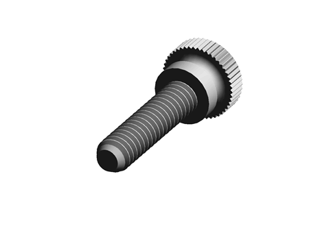 Knurled Head Screw 1/4-20 25.4 mm PA