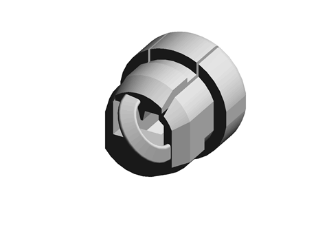 Strain Relief Bushing Dual  PA Black