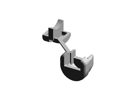 Strain Relief Bushing Flat 3 x 7.6 mm PA Black