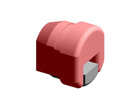 Strain Relief Bushing Flat 3.7 x 7.6 mm PA Black