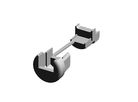 Strain Relief Bushing Flat 4.1 x 7.6 mm PA Black