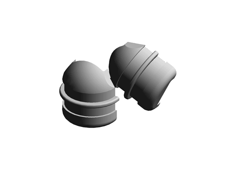 Strain Relief Bushing Flat SPT PA Black