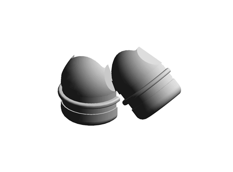Strain Relief Bushing Flat SPT PA Black