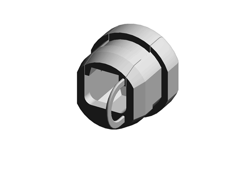 Strain Relief Bushing Round  PA Black