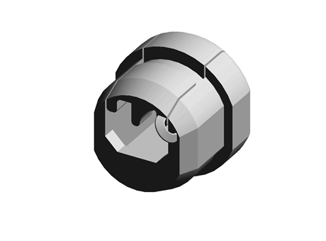 Strain Relief Bushing Round  PA Black