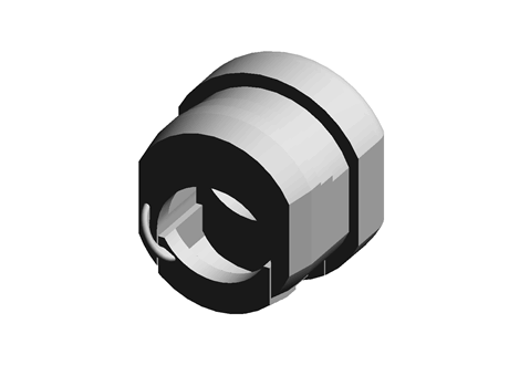 Strain Relief Bushing Round  PA Black
