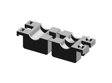 Strain Relief Bushing Round  PA Black