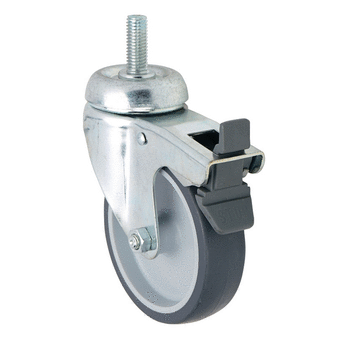 Threaded Stem Castor With Brake 60.0 mm 60.0 kg Grey