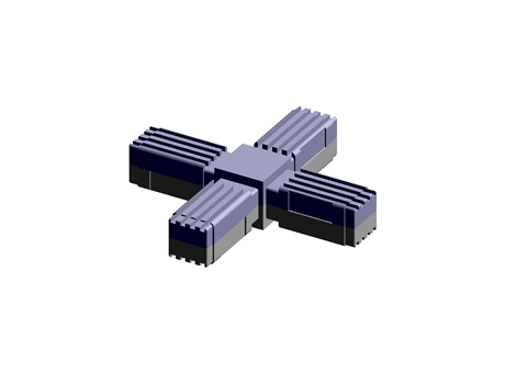 Tube Connectors  20.0 mm Matt Nylon