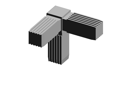 Tube Connectors  25.0 mm Black Nylon