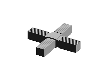 Tube Connectors  25.0 mm Matt Nylon