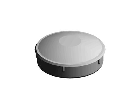 Fence Post Cap 130.0 mm 29.2 mm PE White
