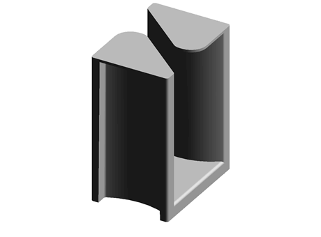 Fibre Bracket 42.7 mm (L) Black