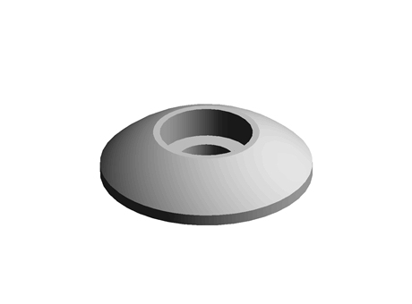 Finishing Washer 4.3 mm 16.0 mm 3.5 mm Nylon Black