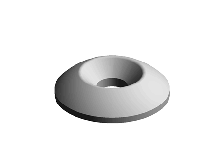 Finishing Washer 4.3 mm 16.0 mm 3.5 mm PA Black