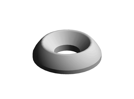 Finishing Washer 5.3 mm 18.0 mm 3.5 mm Nylon Black