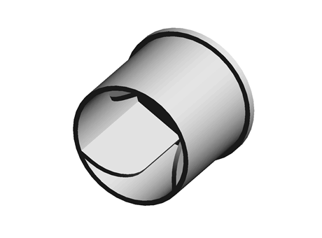 Finned Stud Cap 17.0 mm 19.0 mm (ID) Natural
