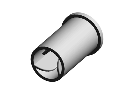 Finned Stud Cap 6.5 mm 8.0 mm (ID) Natural