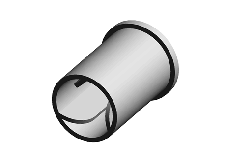 Finned Stud Cap 9.0 mm 10.5 mm (ID) Natural