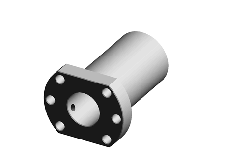 Flanged Ball Nut M6 25.0 10.0 Steel