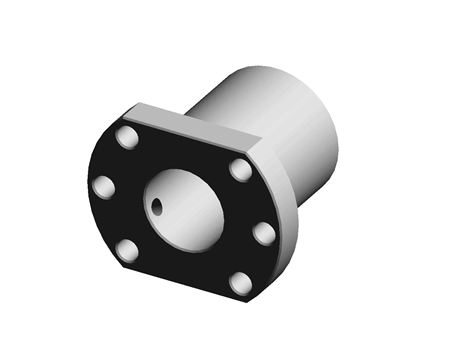 Flanged Ball Nut M6 25.0 5.0 Steel