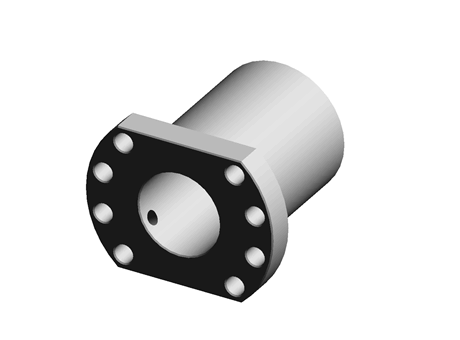 Flanged Ball Nut M8 40.0 10.0 Steel