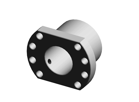 Flanged Ball Nut M8 40.0 5.0 Steel