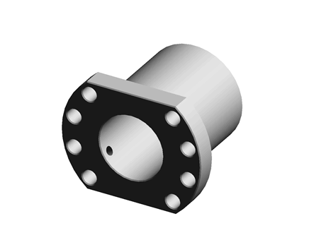 Flanged Ball Nut M8 50.0 10.0 Steel