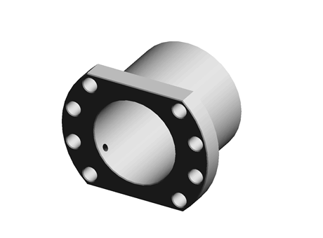 Flanged Ball Nut M8 80.0 10.0 Steel