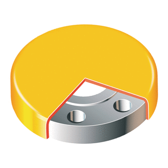 Flange Cover 130.0 mm 25.4 mm PE Yellow
