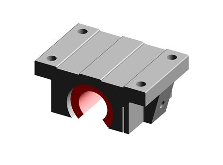 Flanged Linear Carriage 16.0 42.0 M5 Aluminium