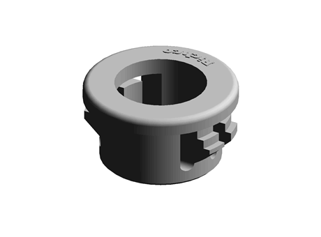 Snap Fit Bushing 10.0 mm 0.284 in 0.8-1.6 mm PA Black