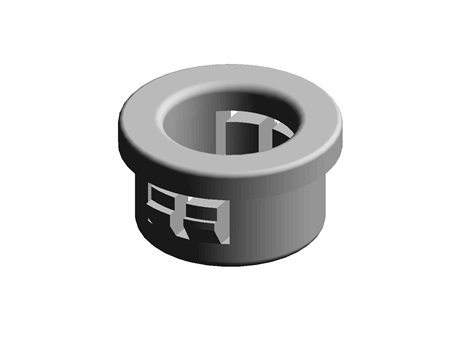Snap Fit Bushing 10.3 mm 7.1 mm 1.6 mm PA Black