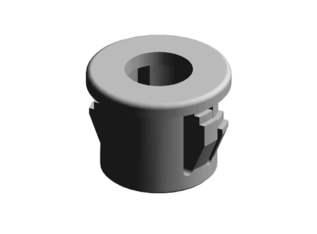 Snap Fit Bushing 11.0 mm 0.243 in 0.8-3.2 mm PA Black