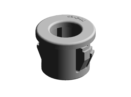 Snap Fit Bushing 11.1 mm 0.270 in 0.8-3.2 mm PA Black