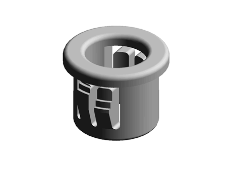 Snap Fit Bushing 11.1 mm 7.9 mm 0.8-3.2 mm PA White