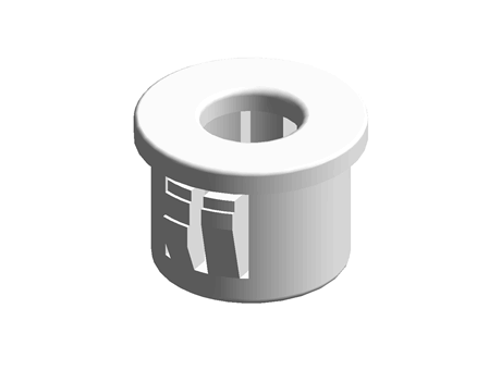 Snap Fit Bushing 12.7 mm 6.4 mm 0.8-3.2 mm Nylon Black