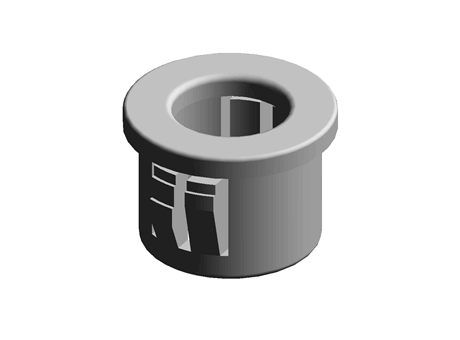 Snap Fit Bushing 12.7 mm 7.9 mm 0.8-3.2 mm Nylon Black
