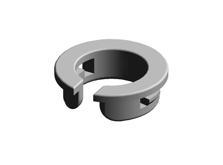 Snap Fit Bushing 13.0 mm 0.362 in 1.0-1.5 mm PA Black