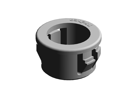 Snap Fit Bushing 13.0 mm 0.402 in 0.8-3.0 mm PA Black