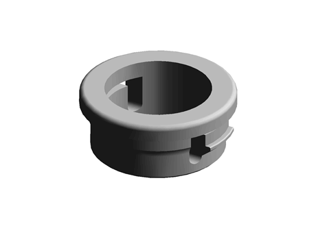 Snap Fit Bushing 13.5 mm 0.406 in 1.6 mm PA Black