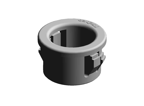 Snap Fit Bushing 14.3 mm 0.437 in 0.8-3.2 mm PA Black