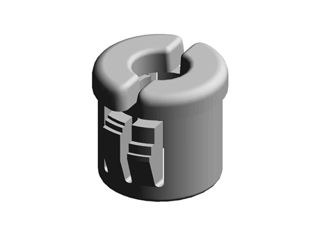 Snub Bushing 11.1 mm (HD) PA Black