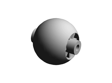 Spherical Wheel Castor  28.0 mm 12.0 kg PP Black
