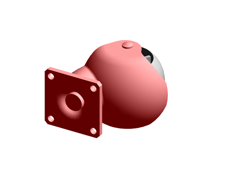Spherical Wheel Castor Screw Mount 45.0 mm 15.0 kg PP Black